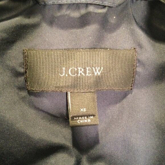 J. Crew Navy Blue Quilted Down Vest XS - Picture 2 of 5